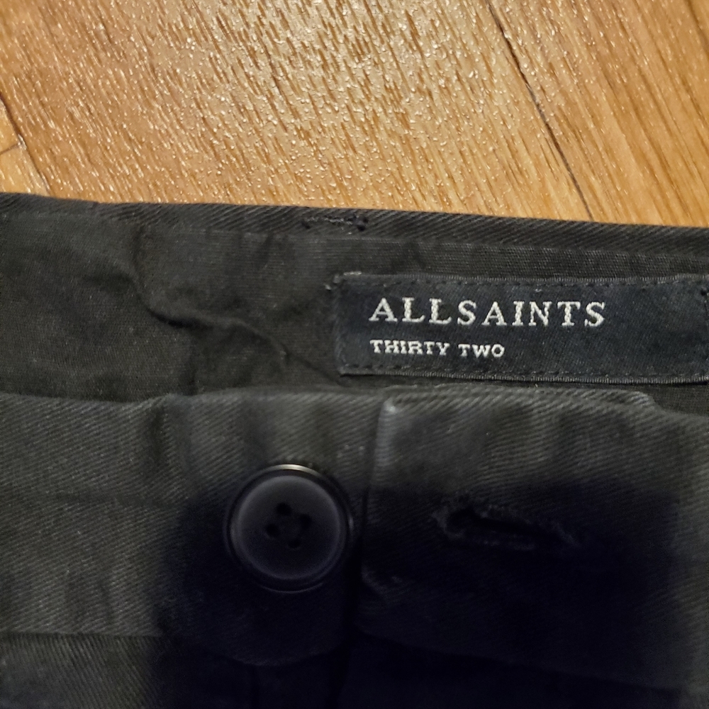 All Saints Black Porter Chinos